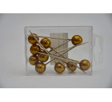 Parelspelden 15x75mm goud doosje a 10 stuks