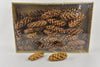 Pine cone 'Strobus' lacquered approx. 15cm 50pcs