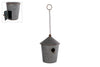 Birdhouse "Ids" L gray zinc 16x16x19cm