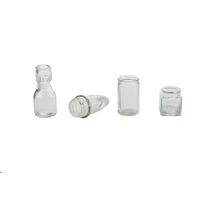 Glass bottles 4-10.5cm mix Transparent