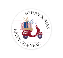 Rol a 100 stickers - Christmas - Merry X-mas Happy new year