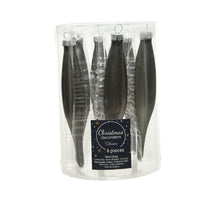 Box a 6 Icicle glass enamel,matt mix warm grey dia3 H15 cm