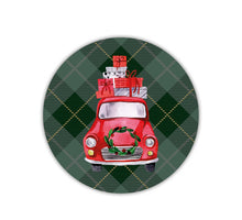 Rol a 100 stickers - Christmas - Traditioneel met rode auto
