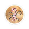 Rol a 100 stickers - Christmas - Blanco candy cane
