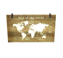 Wooden wall art 140x4.5x80cm White-wash