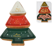 SERVEERSET 4 DELIG KERSTBOOM VORM 20x28x5cm