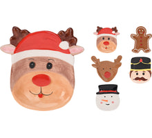 BORD PORSELEIN 16X12X2CM 6 ASSORTIE KERST DESIGNS