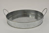 Zinkplateau met oren naturel D27 H4/8cm