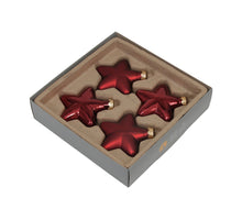 w/b. 4 glass stars combi dark red 80 mm