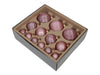 w/b. 13 assorted ribbed balls combi blush 4/6/8 cm
