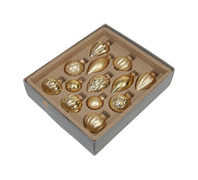 w/b. 13 assorted ornaments combi gold ass.