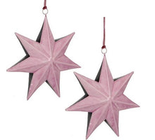 ORNAMENT STAR BOSSY L11.5B11.5H3 CM LILA METAAL