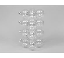 cb. 16 glassballs/cap clear 80 mm