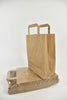 Brown kraft carrier bag 22+10x28cm pack of 50