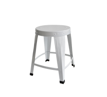 Metal Stool White 33,5x33,5x42cm