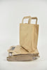 Brown kraft paper carrier bag 18+8x22cm pack of 50