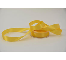 Satijnlint 25 mm x 25 mtr geel