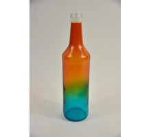 Glass bottle multicolor D7 H29cm