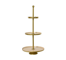Etagere ijzer enamel yes ivoor D.38cm x H.81cm