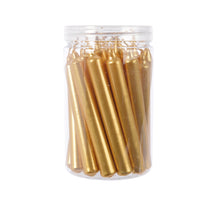 Koker 22st Kerstboomkaars dinner metallic goud D1,3 H10,5cm