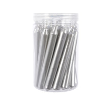 Koker 22st Kerstboomkaars dinner metallic zilver D1,3H10,5cm