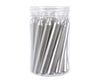 Tube 22 pcs Christmas tree candle dinner metallic silver D1,3H10,5cm