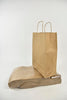 Brown kraft paper carrier bag 22+10x31 cm, 50 pieces, twisted handle