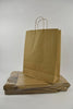 Brown kraft paper carrier bag 35+14x44 cm, 50 pieces, twisted handle