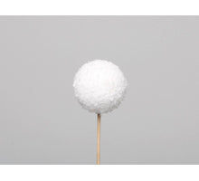 Sneeuwbal op steker 24 stuks 30 cm Ø6 cm wit