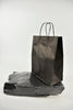 Draagtas matzwart kraft 23+12x30cm a 50 st. gedraaid handv.