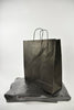 Draagtas matzwart kraft 35+14x40cm a 50 st. gedraaid handv.