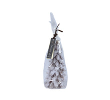 Kaars ''boom'' wax licht bruin H12,5 D7cm in verpakking