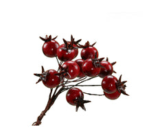 pb. 6 bundles w/berries (12pcs) red 18 mm