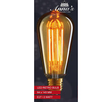 LED RETRO LAMP 64X125MM 2W-1800K/E27 NIET DIMBAAR 4X60MM FIL