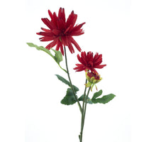 Dahlia spray New York red 76cm