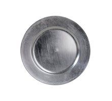 pc. 1 plastic plate silver Ø33 cm