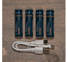 4PACK AA OPLAADBARE BATTERIJEN 2600MWH / INCL. USB OPLAADKABEL