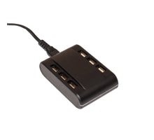 USB OPLAADSTATION 6 INGANGEN ZWART