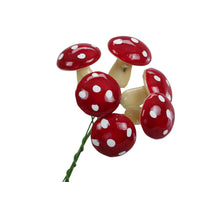 PET 108 mushrooms on wire red 30 mm