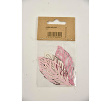 Pendants leaf metal rose mix 3 pieces 6.5cm