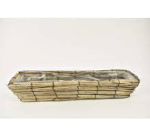 Mand rechthoek riet smal naturel 41,5x9,5x8cm