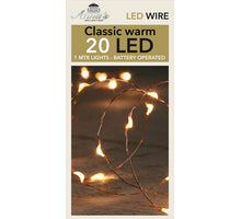 LED INDOOR KOPERDRAAD 20L/1M LED CLASSIC - WERKT OP 2XAA