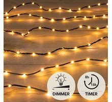DRAADVERLICHTING ZWART 200L/6M LED CLASSIC- 4M AANLOOPSNOER