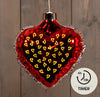 BALLON HART LED GLAS OP BATTERIJ 14.8X7X15.5CM ROOD