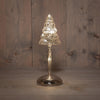 Artificial Christmas Tree, Glass LED, Battery-Powered with Timer, 25.5cm High, Silver