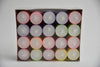 Tray of 40 summerlights candles in assorted colors in a plastic cup