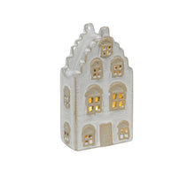 Grachthuis deco steen Led 15cm 2 assortie