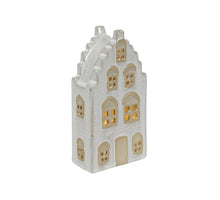 Grachthuis deco steen Led 20cm 2 assortie