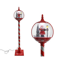 Lantaarn met sneeuw en muziek Santa LED 150cm