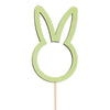 Pack of 8 Wooden plugs ''rabbit'' green 8.5cm